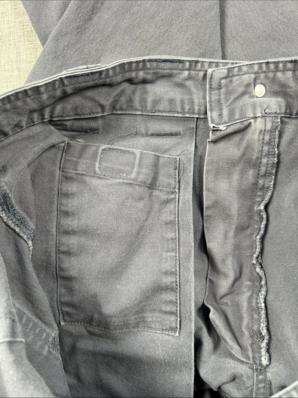 Duluth Trading Flex Fire Hose Cargo Work Pants Men 36x30 Blue-Gray Utility - Picture 5 of 13